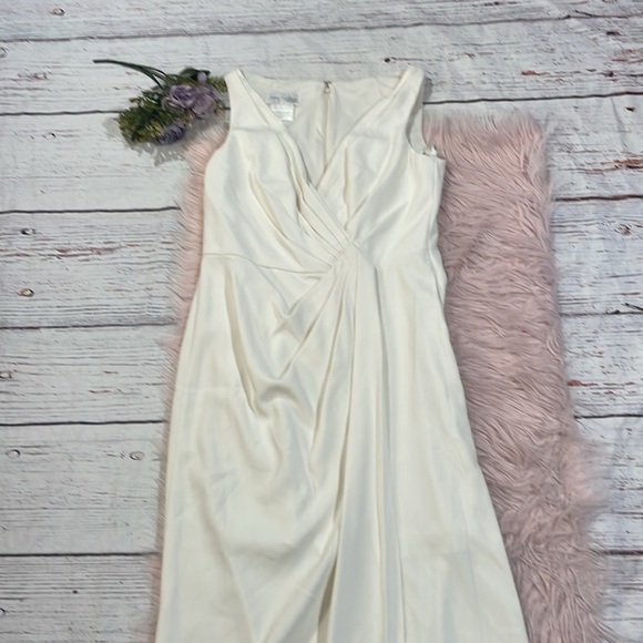 NWT Jenny Packham Crepe Column Gown Maxi Dress Draped Cocktail JP1013 - Picture 5 of 10